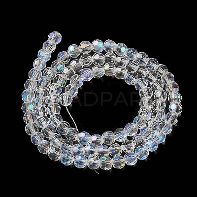 Electroplate Transparent Glass Beads Strands EGLA-A035-T4mm-L19-1