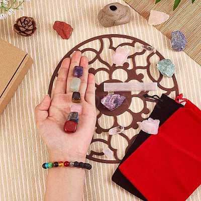 DIY Chakra Gemstone Bracelet Necklace Making Kit DIY-SZ0008-04-1