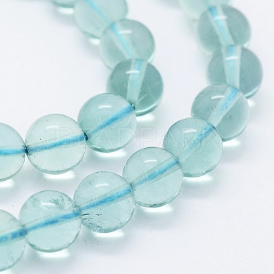 Natural Fluorite Beads Strands G-K261-10C-8mm-1