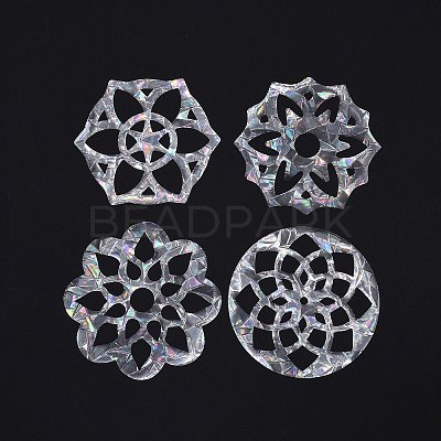 Custom Flower Shape Waterproof PVC Laser Adhesive Stickers DIY-WH0256-003-1