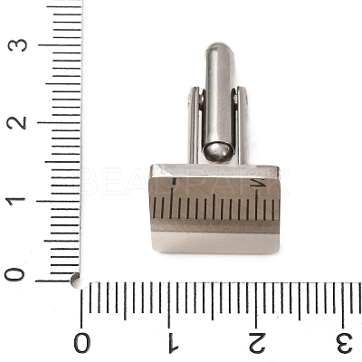 Square 201 Stainless Steel Swank Cuff Links SA-CBAE2BD-01P-A-1
