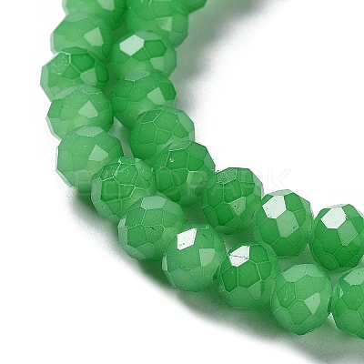 Baking Paint Imitation Jade Glass Bead Strands DGLA-A034-J8MM-A10-1