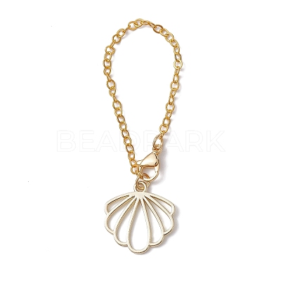 Flower Alloy Cup Pendant Decorations HJEW-JM01343-1