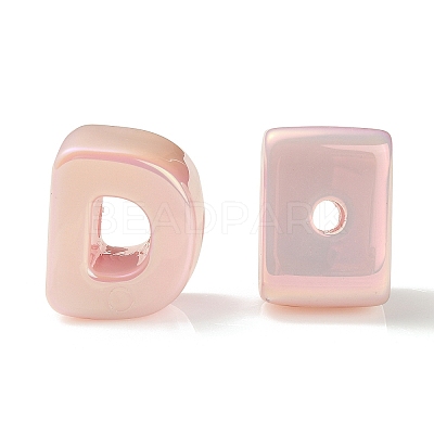 UV Plating Rainbow Iridescent Acrylic Beads OACR-C012-01E-1