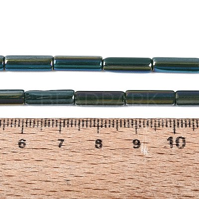 Electroplate Opaque Glass Beads Strands X-EGLA-Q132-02A-B01-1