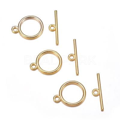 Tibetan Style Toggle Clasps X-TIBE-A12208-G-NR-1