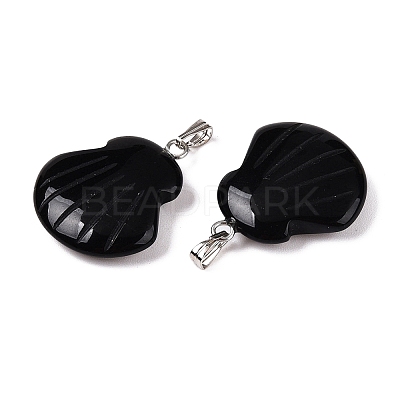 Natural Obsidian Pendants G-T138-208A-1
