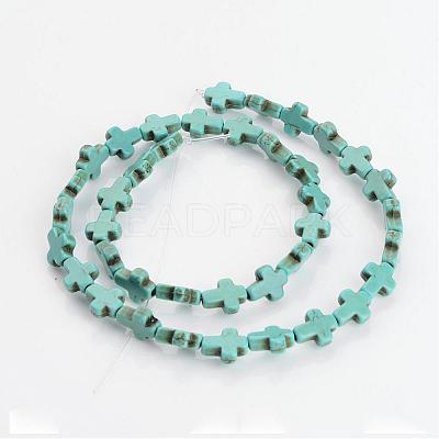 Synthetic Turquoise Beads Strands TURQ-G112-8x10mm-01-1