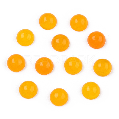 Natural White Jade Cabochons G-R416-6mm-06-1