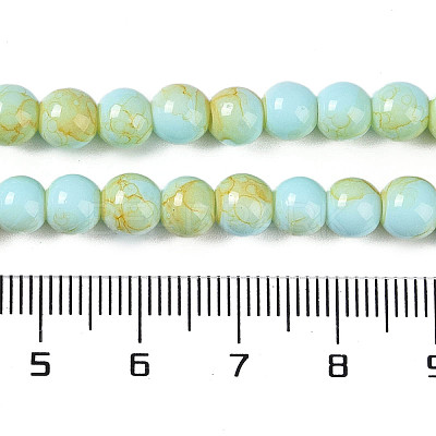 Baking Paint Glass Bead Strands GLAA-H031-01A-08-1