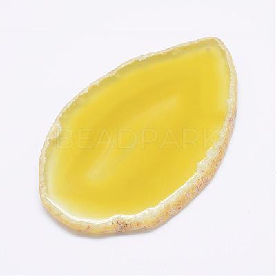 Natural Agate Slices Big Pendants G-E022-6-1