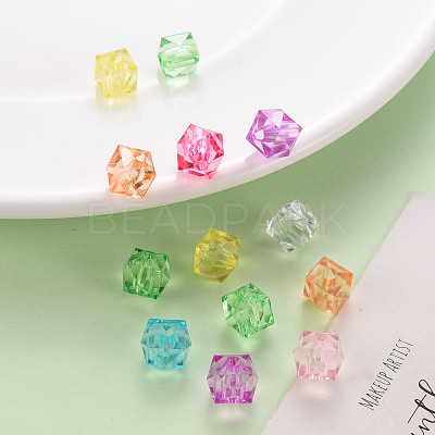 Transparent Acrylic Beads TACR-Q259-8mm-V-1