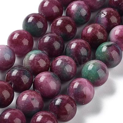 Dyed Natural Malaysia Jade Beads Strands G-G021-01D-05-1