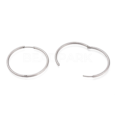 Non-Tarnish 304 Stainless Steel Huggie Hoop Earrings EJEW-L256-02H-P-1