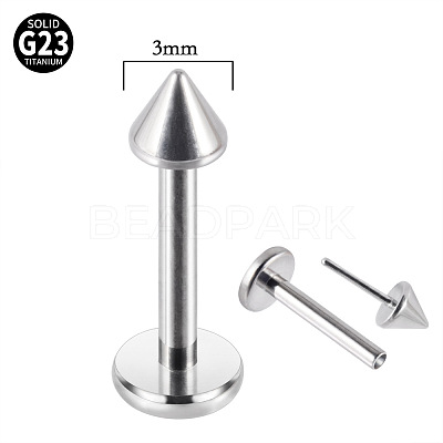 G23 Titanium Threadless Labrets WG192F4-02-1