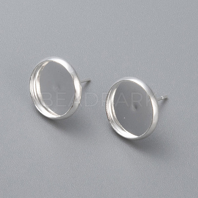 304 Stainless Steel Stud Earring Settings STAS-K131-D-01S-1