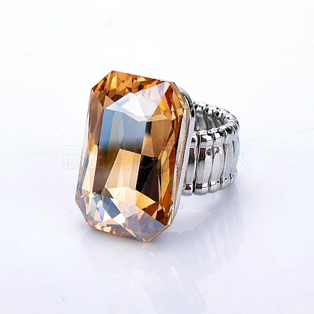 Alloy with Glass Finger Rings FS-WGA328D-07-1