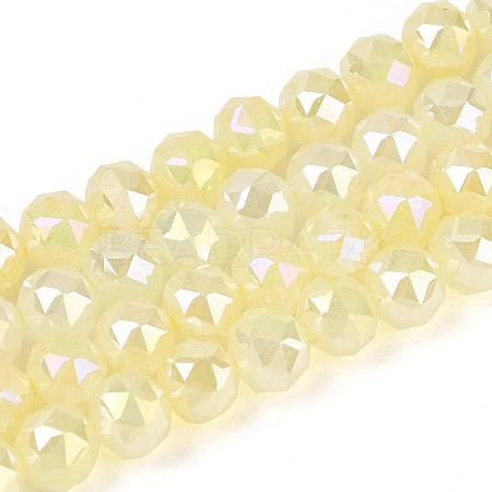 Anti-Tarnish Electroplate Glass Beads Strands GLAA-N064-6mm-06-1