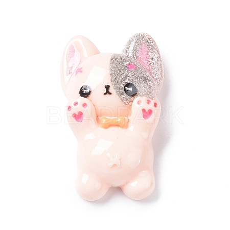 Opaque Resin Cabochons RESI-G065-01E-1