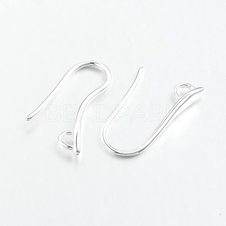 Brass Earring Hooks for Earring Designs KK-M142-02S-RS-1