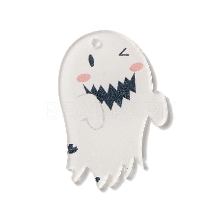 Halloween Printing Acrylic Pendants FIND-K017-05G-1