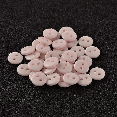 2-Hole Flat Round Resin Sewing Buttons for Costume Design BUTT-E119-36L-16-1