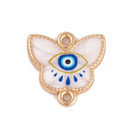 Alloy Blue Enamel Connector Charms ENAM-Z012-02A-G-1