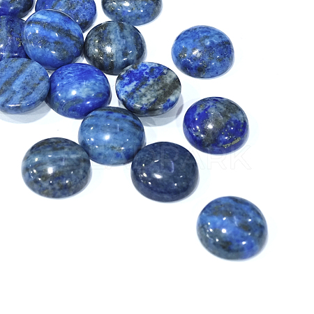 Dyed Natural Lapis Lazuli Gemstone Dome/Half Round Cabochons G-J330-06-30mm-1