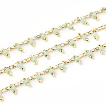 3.28 Feet Handmade Glass Beaded Chains X-CHC-K008-B14-1