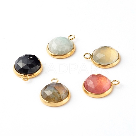 Handmade Natural Mixed Gemstone Pendants PALLOY-JF00791-1