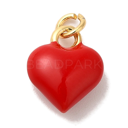Brass Enamel Charms X-KK-U027-13-04G-1