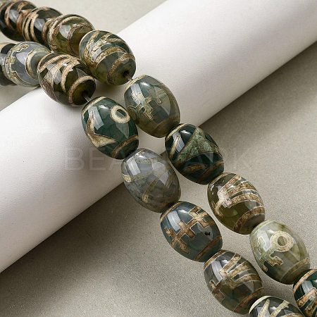 Tibetan Style dZi Beads Strands G-S389-A01-1