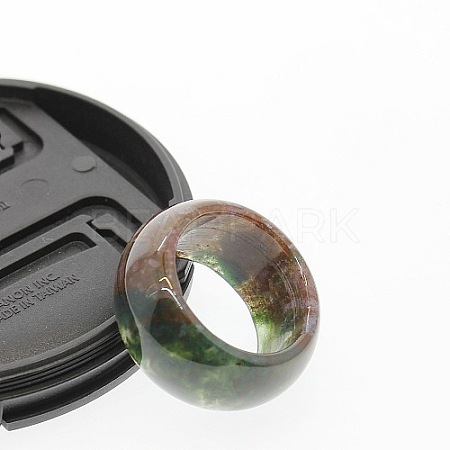 Natural Indian Agate Ring for Women Men ZK0408-21-1
