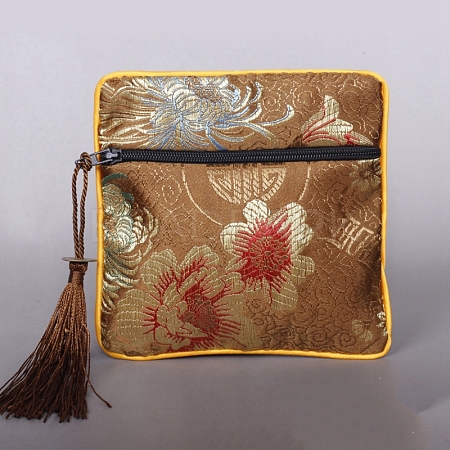 Square Chinese Style Cloth Tassel Bags PW-WG62144-04-1
