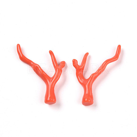 Opaque Acrylic Imitation Coral Beads Strands SACR-P033-02A-08-1