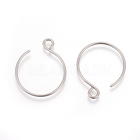 304 Stainless Steel Earring Hooks X-STAS-L216-02A-P-1