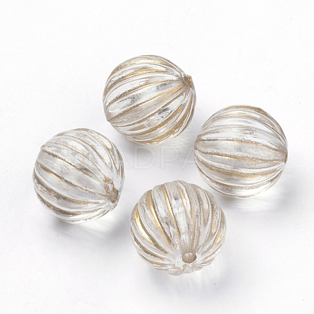 Plating Transparent Acrylic Beads X-PACR-Q115-60-14mm-1