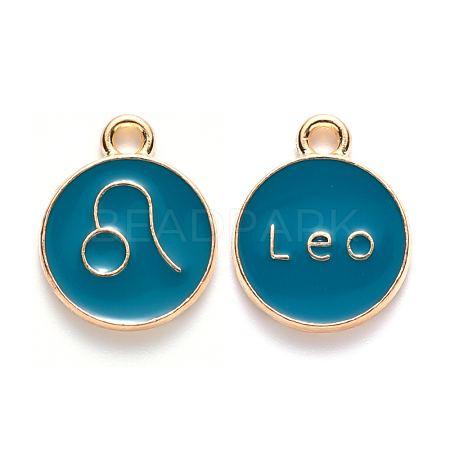 Alloy Enamel Pendants ENAM-S124-01B-05G-1