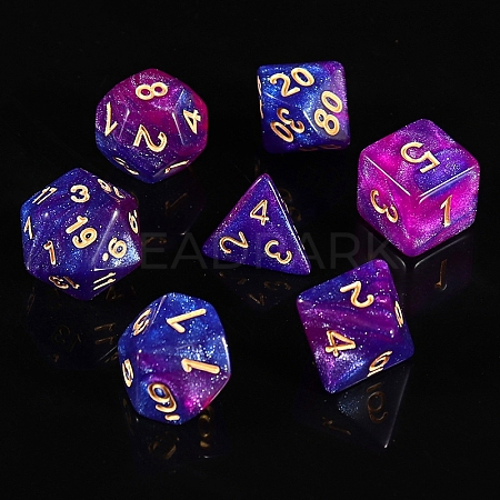 Acrylic Polyhedral Dice Set PW-WG37169-08-1