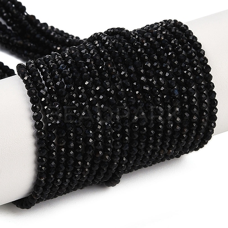 Natural Black Onyx Beads Strands G-A129-2mm-25-A-1
