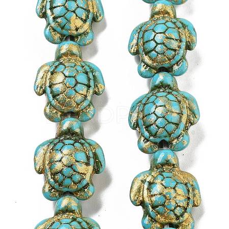 Synthetic Turquoise Dyed Beads Strands X-G-P507-05R-1