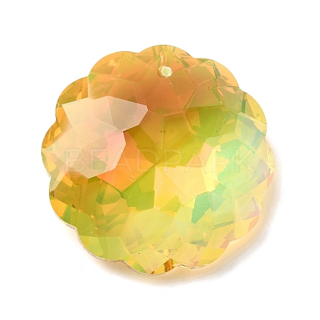 Electroplate Glass Charms EGLA-M028-02C-1