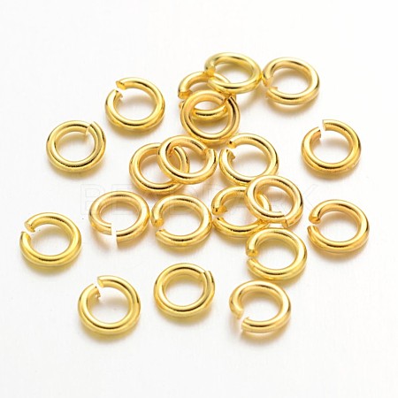 Golden Color Brass Open Jump Rings X-JRC5MM-G-1