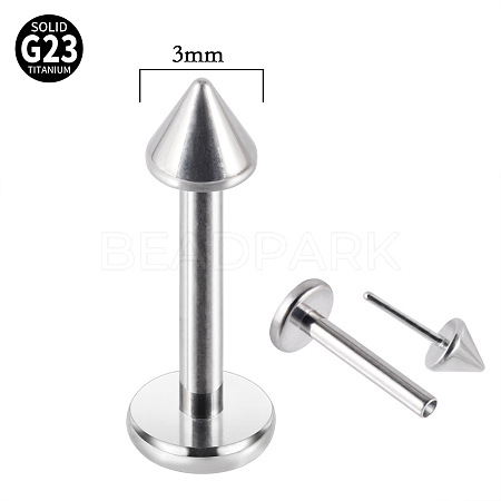 G23 Titanium Threadless Labrets WG192F4-02-1