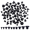 100Pcs 10 Styles Silicone Hole Plugs AJEW-NB0007-79-1