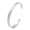 Titanium Steel Open Cuff Bangles for Women BJEW-G708-01A-P-1