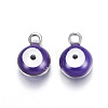 304 Stainless Steel Enamel Charms STAS-G122-24B-2