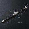Punk Braided PU Leather Cord Bracelets EQ6903-5
