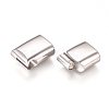 304 Stainless Steel Magnetic Clasps with Glue-in Ends STAS-L213-02P-3