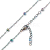Ion Plating(IP) 304 Stainless Steel Satellite Chain Necklace for Men Women NJEW-K245-011D-2